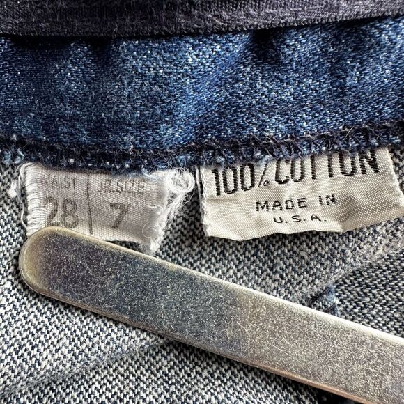 Faded Glory Vtg 70s Flare Bell Bottom Denim Jeans Scovill USA Made Roller Girl - Picture 6 of 10